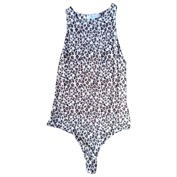 gaze Tops - Gaze animal print bodysuit women's size small